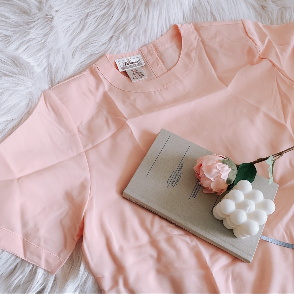 Vintage Worthington Crew Neck Pastel Blouse SZ LP
